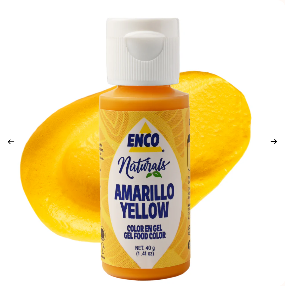 ENCO Naturals Yellow Food Coloring Gel 1.4oz – Sweet Life Cake Supply