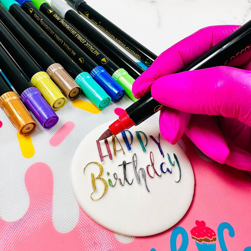 How to Use Metallic Edible Markers for Shimmery, Detailed Treats