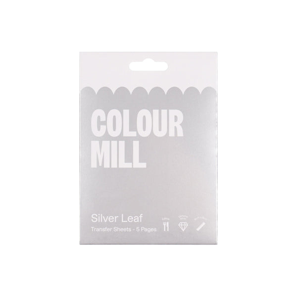 Colour Mill Silver Leaf Transfer Sheets (5 Pages) - Sweet Life Cake Supply