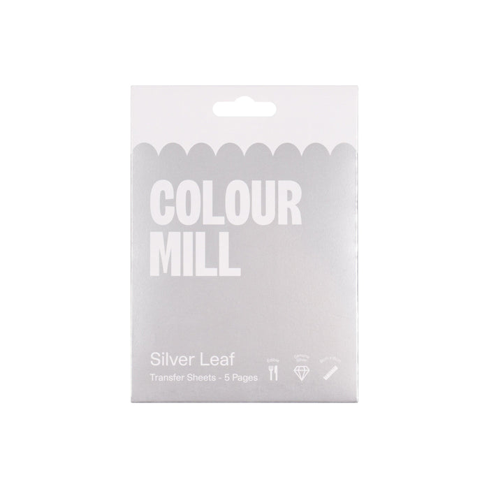 Colour Mill Silver Leaf Transfer Sheets (5 Pages) - Sweet Life Cake Supply