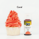 ENCO Coral Gel Coloring 1.4oz - Sweet Life Cake Supply