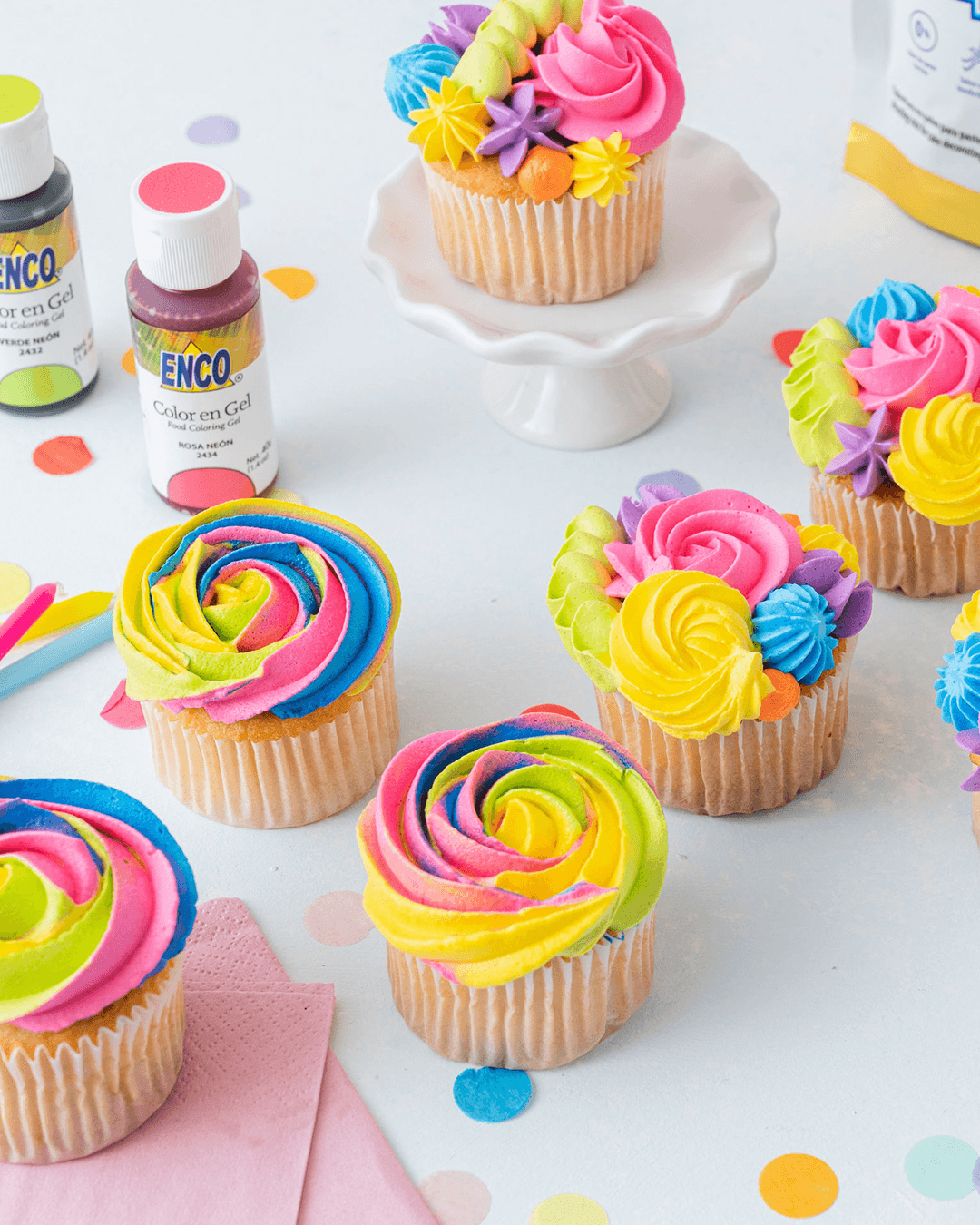 ENCO Neon Blue Gel Coloring 1.4oz - Sweet Life Cake Supply