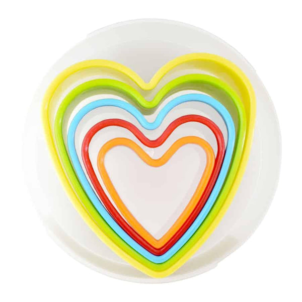Cookie Cutter Heart Biscuit Cutter Set 5pcs - Sweet Life Cake Supply