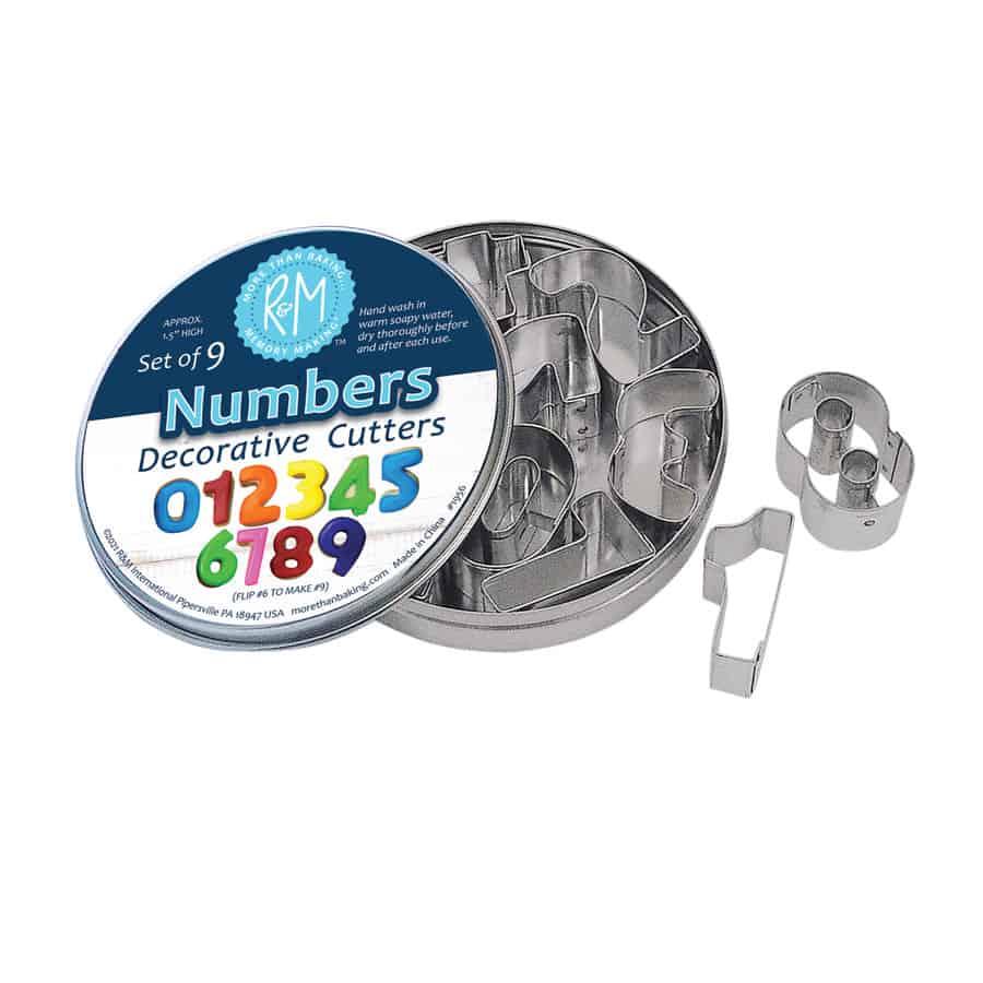MINI NUMBER COOKIE CUTTERS 9 PC SET - Sweet Life Cake Supply