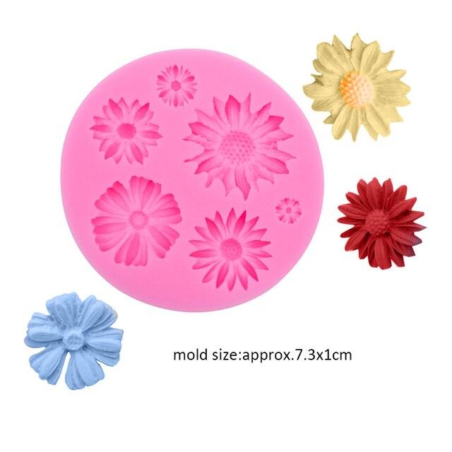 Silicone Mold Daisy Assortment 6pcs* - Sweet Life Cake Supply