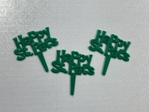 Happy St. Pat's Cupcake Pics 12pcs - Sweet Life Cake Supply