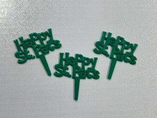 Happy St. Pat's Cupcake Pics 12pcs - Sweet Life Cake Supply