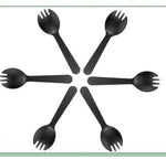 Black Dessert Spoons 10 pack