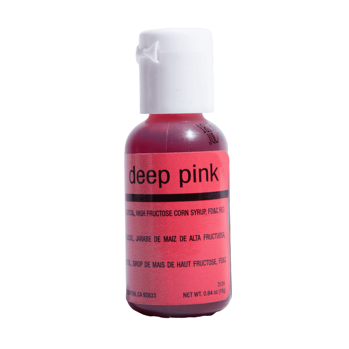 Chefmaster Deep Pink Airbrush Color 0.64 oz. - Sweet Life Cake Supply