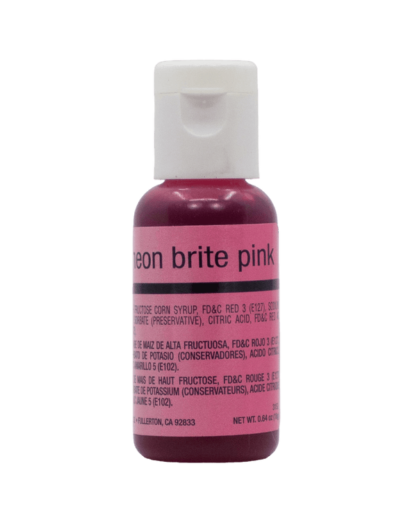 Chefmaster Neon Pink Airbrush Color 0.64 oz. - Sweet Life Cake Supply