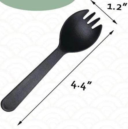 Black Dessert Spoons 10 pack