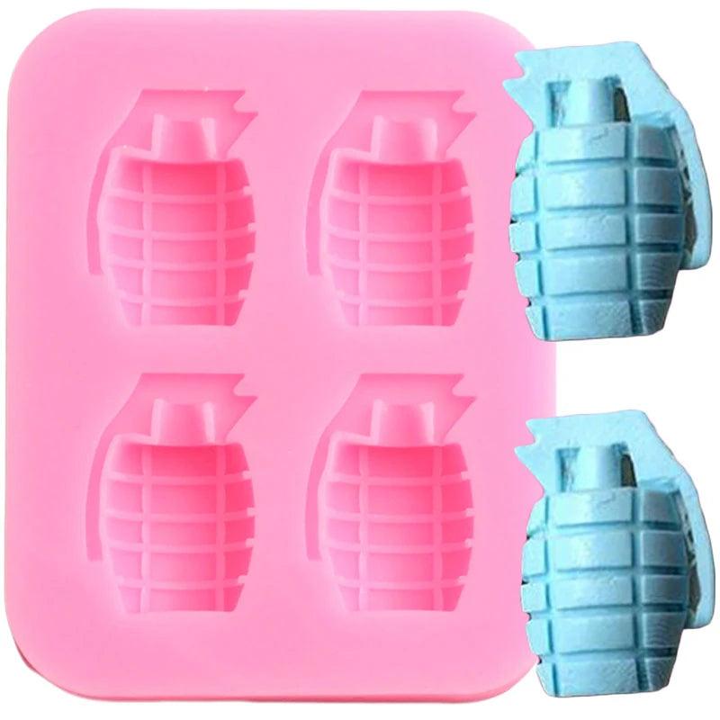 Silicone Mold Small Grenade 4pcs*