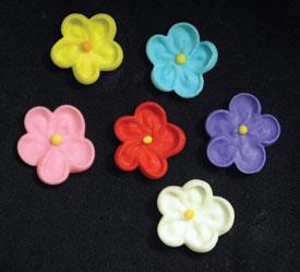 Royal Icing Toppers Mini Drop Flowers 6 Pc Set - Sweet Life Cake Supply