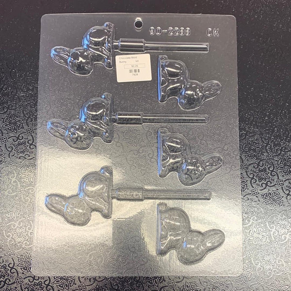 Chocolate Lollipop Mold Sitting Bunny - Sweet Life Cake Supply