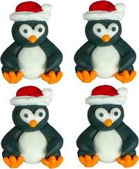 Royal Icing Mini Christmas Penguin 6pcs