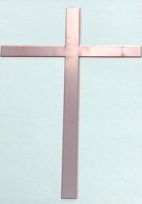 Acrylic Rose Gold/Pink Cross Cake Topper Layon - Sweet Life Cake Supply