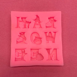 Silicone Mold Halloween Letters - Sweet Life Cake Supply