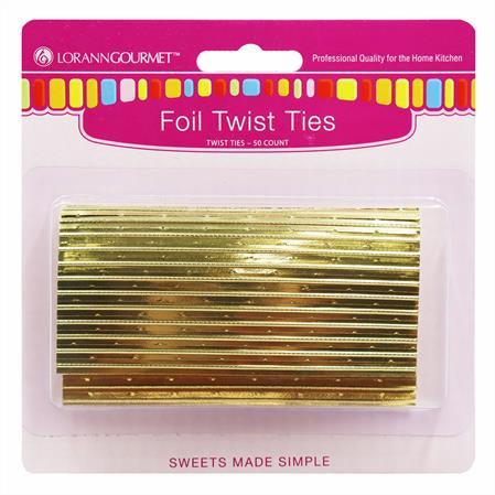 TWIST TIES GOLD (50 PCS) - Sweet Life Cake Supply