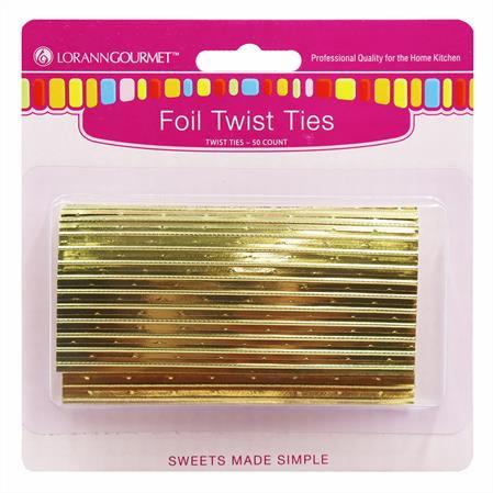 TWIST TIES GOLD (50 PCS)