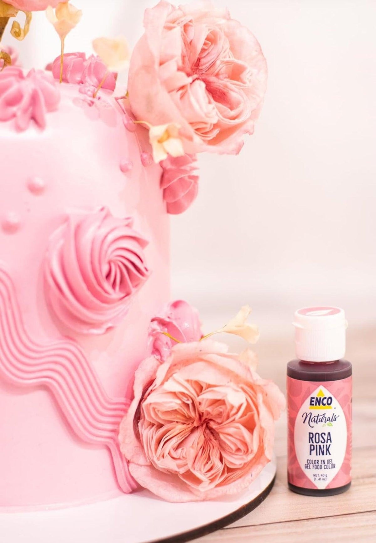 ENCO Naturals Pink Food Coloring Gel 1.4oz - Sweet Life Cake Supply