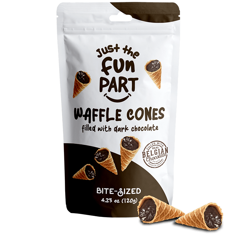 Just The Fun Part Cones Dark Chocolate - Sweet Life Cake Supply