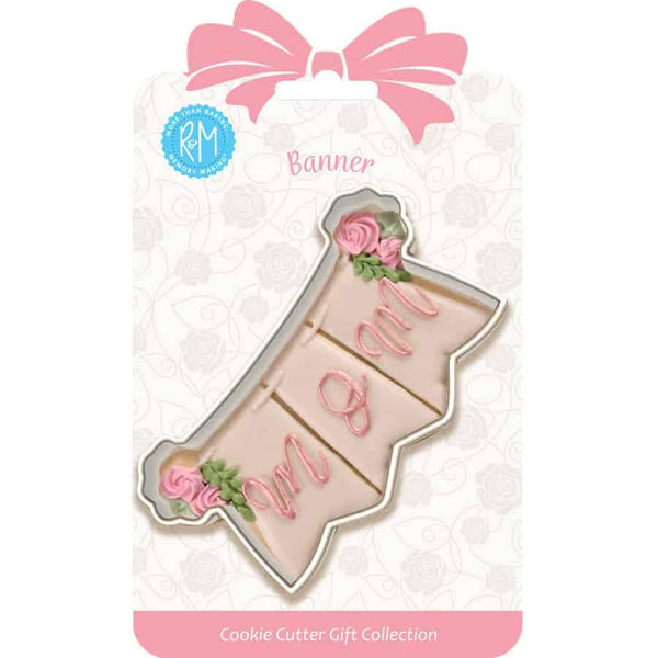 BANNER COOKIE CUTTER 3.875″ CARDED - Sweet Life Cake Supply