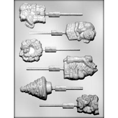 Chocolate Lollipop Mold Assorted Christmas