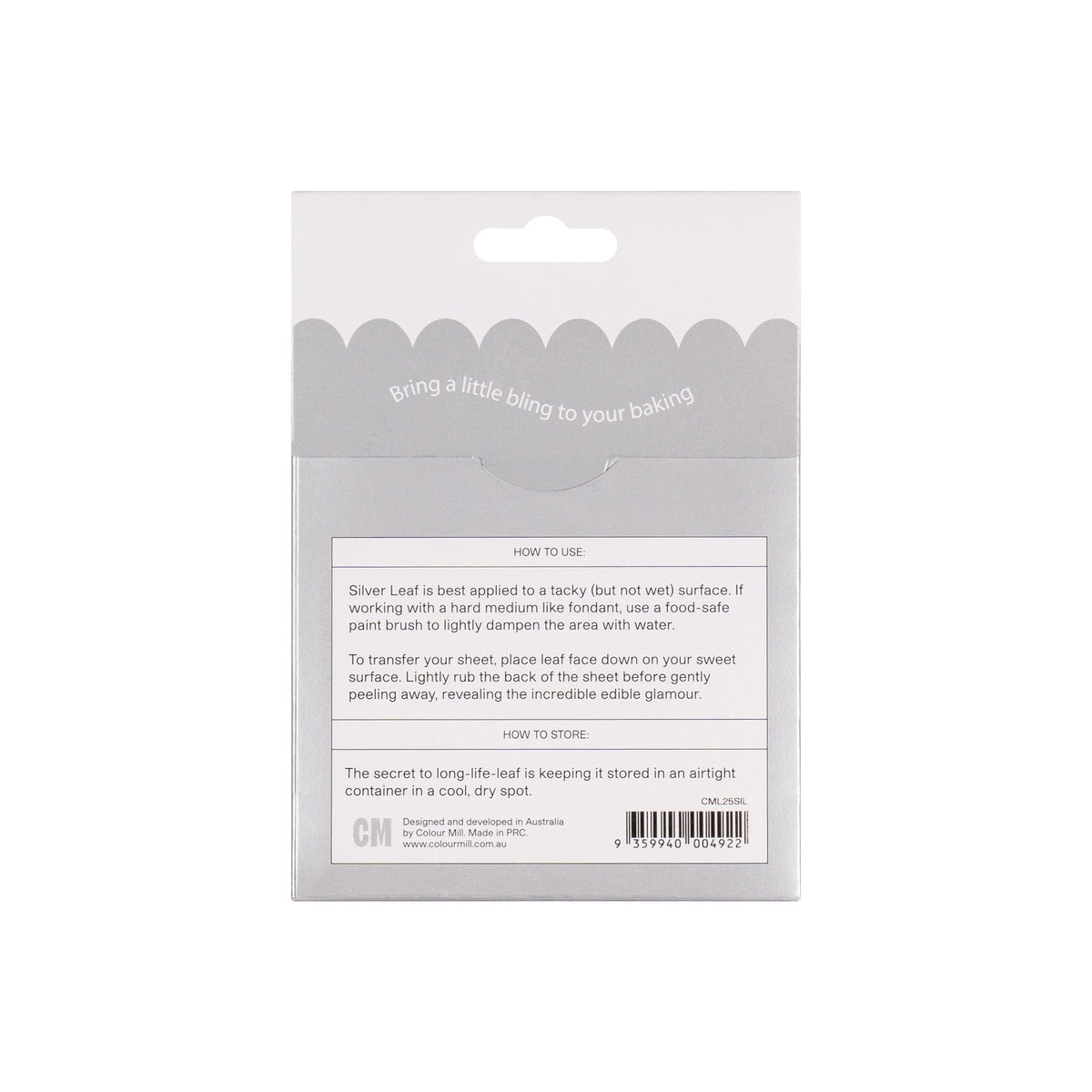 Colour Mill Silver Leaf Transfer Sheets (5 Pages) - Sweet Life Cake Supply