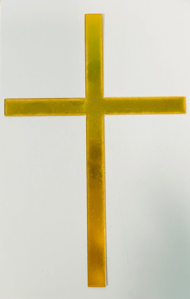 Acrylic Gold Cross Cake Topper Layon