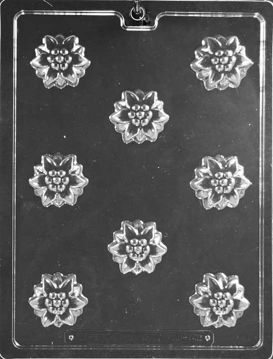 Chocolate Mold Mini Poinsetta - Sweet Life Cake Supply