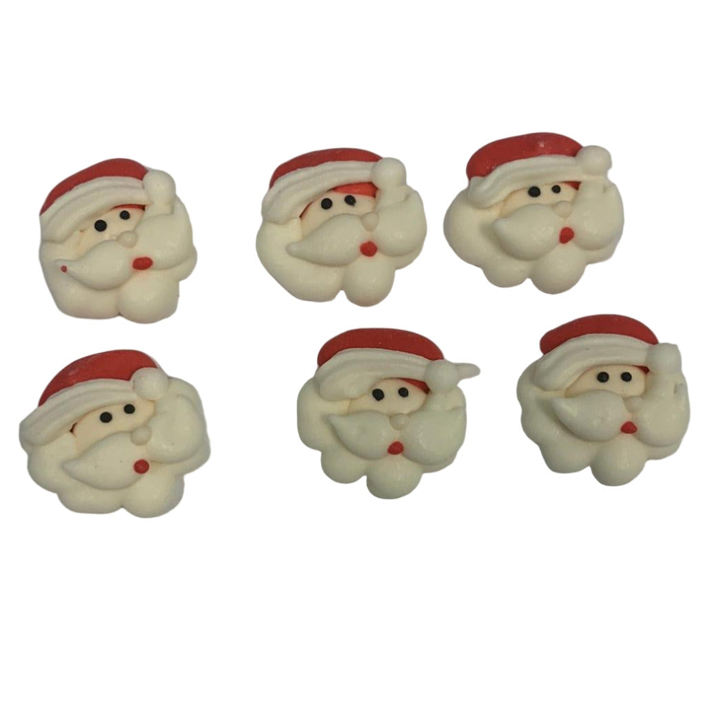 Royal Icing Mini Santa Face 6pcs - Sweet Life Cake Supply