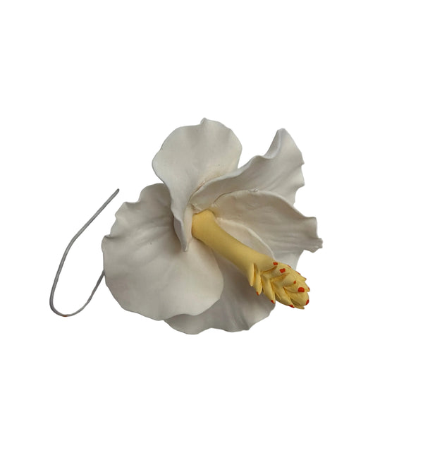 Gum Paste Flowers Hibiscus White*