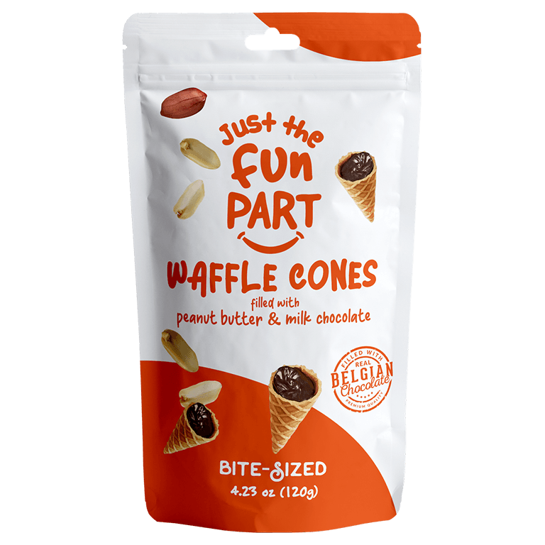 Just The Fun Part Cones Peanut Butter & Milk Chocolate