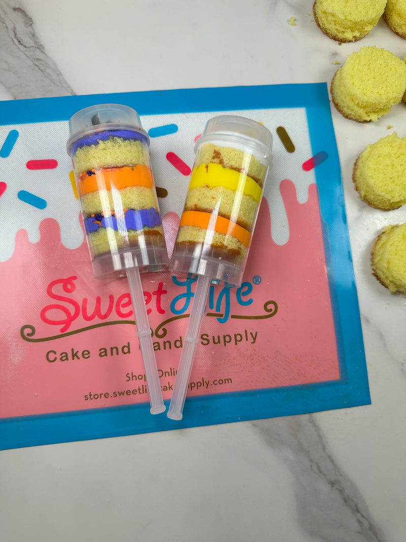 Cake Push Pop Containers with Lids