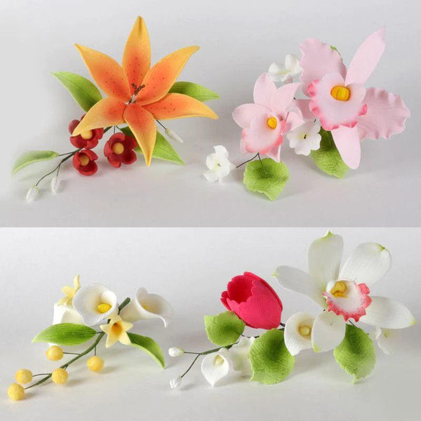 Gum Paste Flowers Large Multi Colored* - Sweet Life Cake Supply