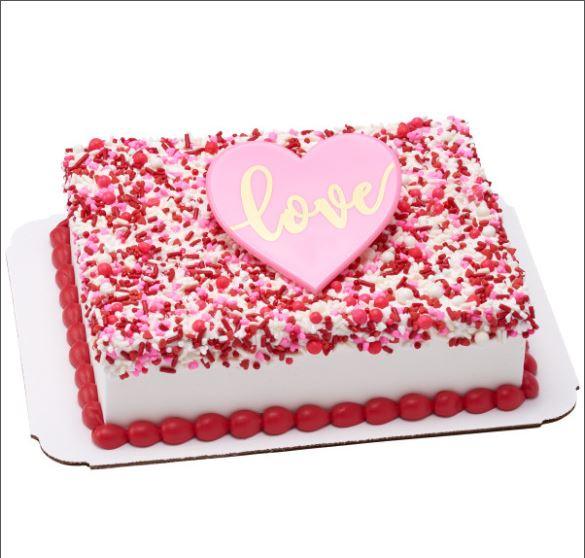 Love Acrylic Layon Heart Topper 1pcs - Sweet Life Cake Supply