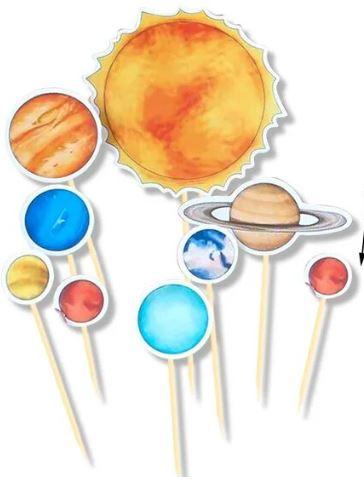 Planet Cake Topper's 9pcs - Sweet Life Cake Supply