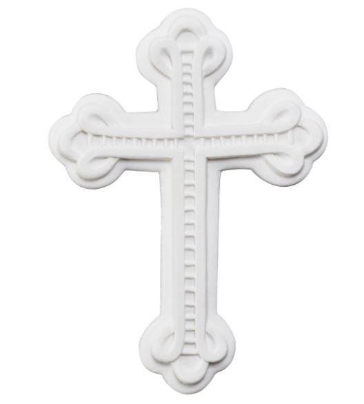 Elegant Cross Gum Paste Layon 1 PCS - Sweet Life Cake Supply