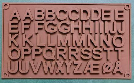 Silicone Mold Letters Brown