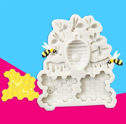 Silicone Mold Honeycomb and Bees* - Sweet Life Cake Supply