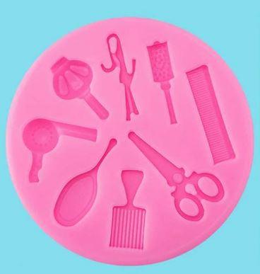 Silicone Mold Hair/Beauty Asst. 8pcs* - Sweet Life Cake Supply