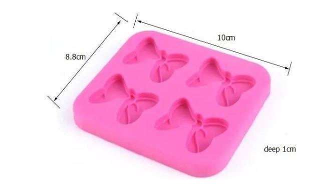 Silicone Mold Minnie Mouse Bows 4pcs* - Sweet Life Cake Supply