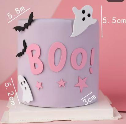 BOO Ghost and Bat's Cake Decorations - Sweet Life Cake Supply