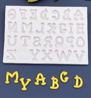 Silicone Mold Upper Case School Font - Sweet Life Cake Supply