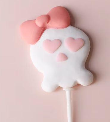 Cute Skull with Bow Topper - Sweet Life Cake Supply