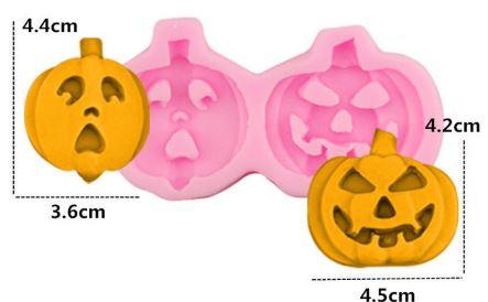 Silicone Mold Jack O Lantern 2 Cavity - Sweet Life Cake Supply