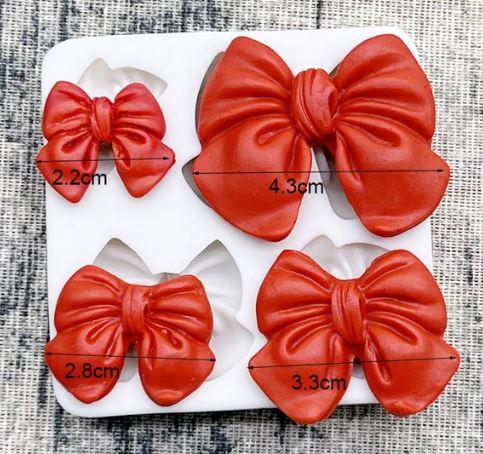 Silicone Mold Puffy Bows 4 Cavity - Sweet Life Cake Supply