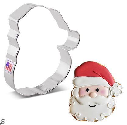 Cookie Cutter Santa Face 4 1/4” - Sweet Life Cake Supply
