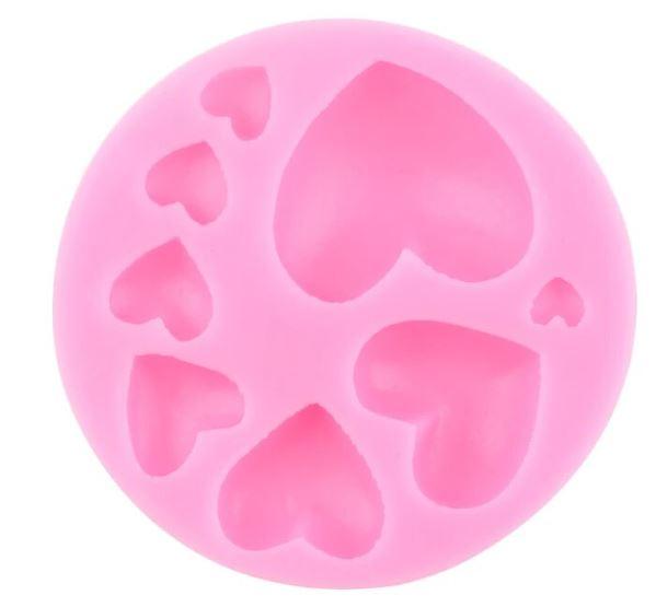 Silicone Mold Multi Size Hearts 8 Cavity - Sweet Life Cake Supply
