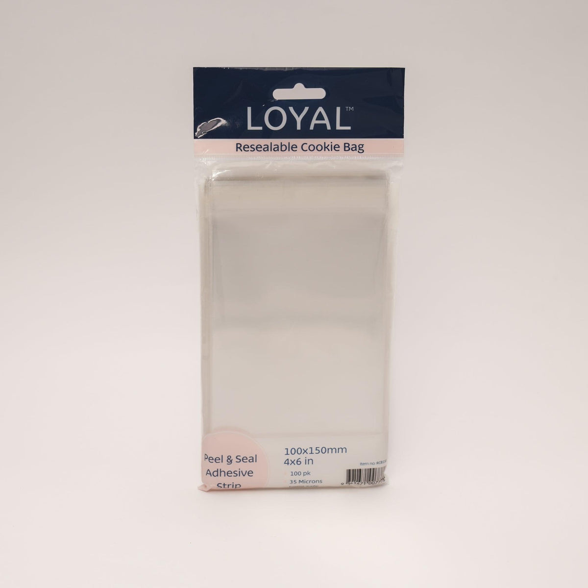 Loyal Resealable Cookie Bag 100x150mm 100pk - Sweet Life Cake Supply